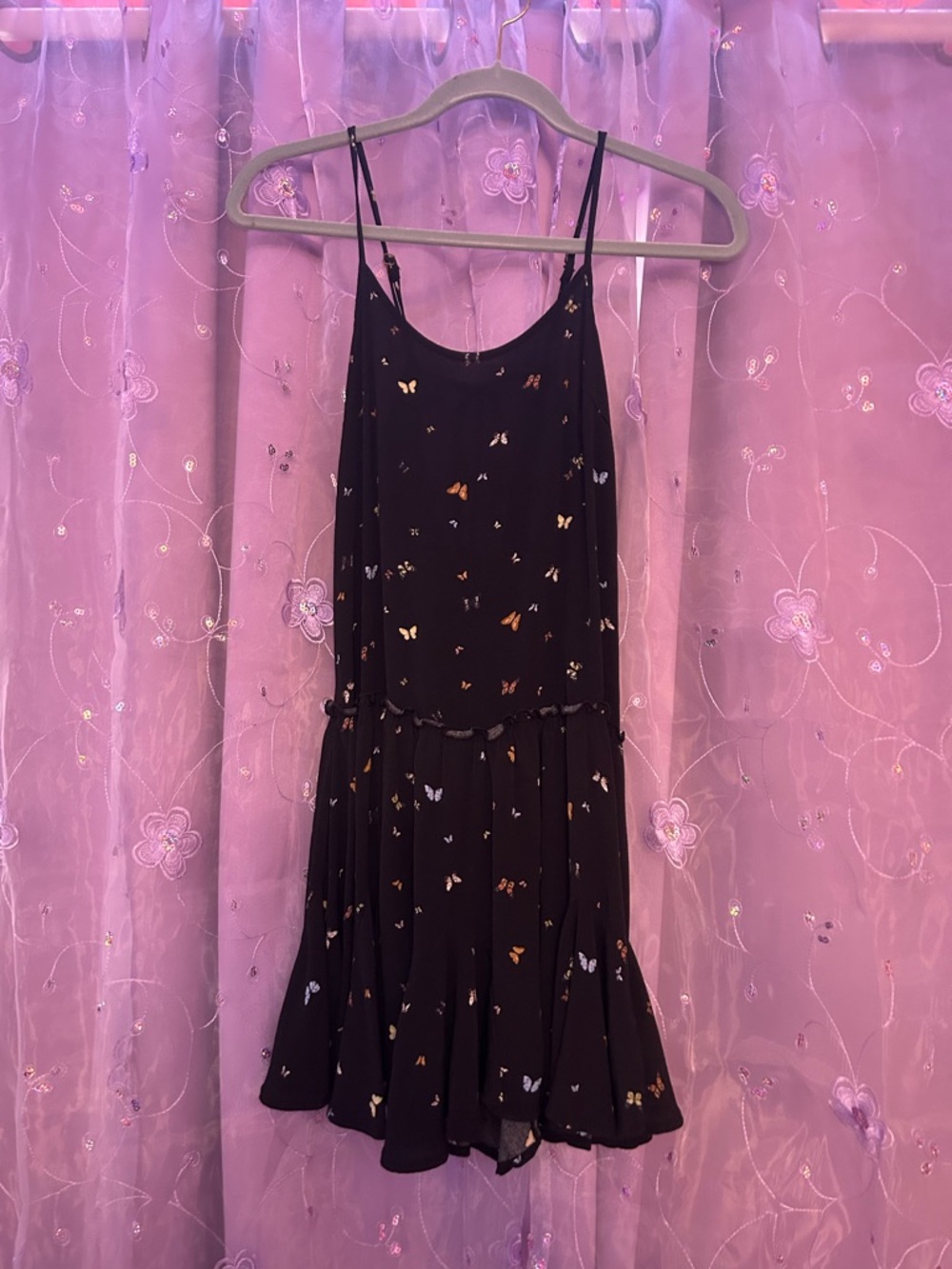 wild fable Black Butterfly‎ Print Mini Dress